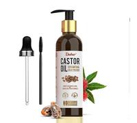 Dabur Cold Pressed 100% Pure Castor (Arandi) Oil - 200ml | Promotes Hair Growth, Hydrates Skin & Reduces Wrinkles | Rich in Vitamin E, Omega 6 & 9 | No Mineral Oil, No Hexane & No Added Silicones