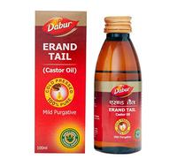 Dabur Erand Tail Castor Oil, 100% Pure Cold Pressed Castor Oil, Effective Constipation Relief 100ml