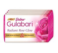 Dabur Gulabari Pure Rose Soap 150g (Pack of 4) | Moisturizing Bathing Soap for Radiant Glowing Skin & Body | Glycerine & Niacinamide | Long Lasting Fragrance | For Men & Women