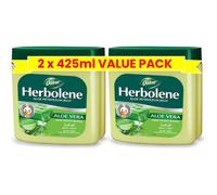 Dabur Herbolene Aloe Petroleum Jelly (2 x 425 ml) | Enriched with Aloe Vera & Vitamin E, Moisturizing & Soothing for Dry & Rough Skin, Skin Protectant