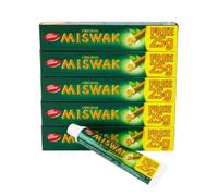 Dabur Miswak Herbal Toothpaste 50g+25g Free (Pack of 6) - with Pure Al-Arak Extract | Natural Oral Care for Strong Teeth, Healthy Gums & Fresh Breath