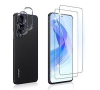 Dabuu Screen Protector for Honor 90 Lite 5G + Camera Protection [4 Pack], HD Tempered Glass 9H Hardness Anti-Scratch Protective Glass Bubble-Free Screen Protector Film