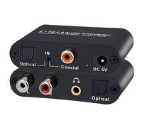 DAC Audio Converter, Tendak 5.1 Digital Audio Converter Optical Toslink SPDIF Coaxial to SPDIF RCA L/R 3.5mm Aux Audio Adapter, Digital to Analogue Audio Converter