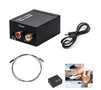 DAC Converter 192kHz, Digital to Analog Audio Converter, Optical to RCA Converter Toslink Coaxial to RCA L/R 3.5mm Stereo Output with 1m Optical Cable for HDTV DVD, PS3/PS4, Blu-ray Players HD Devices