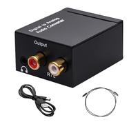 DAC Converter Digital to Analog Audio 192kHz, Optical to RCA Converter Toslink Coaxial to RCA L/R 3.5mm Stereo Output with 1m Optical Cable for HDTV DVD, PS3/PS4, Blu-ray Players HD Devices