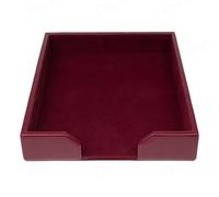 Dacasso Burgundy Bonded Leather Luxury Letter Tray Holder & Paper Organizer for Desk - Executive Desk Decor & Office Organization Essential