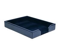 Dacasso Letter Tray, Bonded Leather, Navy Blue, 14" x 11" x 2"