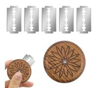 Dacatoow Bread Scoring Blade with 5 Replacement Blades, Round Bread Lame Cutter, Bread Scoring Knife, Bread Cutting Tool for Sourdough Bread