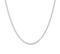 Dacc & Aya Authentic 925 Sterling Silver Box Chain 1/1.5/2/3 mm Box Link Chain with Lobster Clasp Silver/14K Yellow Gold Plated Necklace Diamond Cut 40.6 cm - 66.0 cm, Length: 24 Inch, Sterling Silver