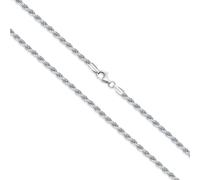 Dacc & Aya Authentic 925 Sterling Silver Cord Chain for Men and Women, Diamond Cut Braided Twisted Chain with Lobster Clasp, Sturdy, Shiny, 1.5/2/3mm, 16-26 Inch, Length: 22 Inches, Sterling Silver