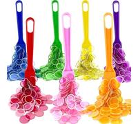 Dacefloy Magnetic Bingo Chips Set - 7 Colors Magnetic Wands with 700 Large Metal Tokens(Diameter 19mm) for Family Lotto Game, Sensory Bins, Counting and Sorting, Science& Educational Activities