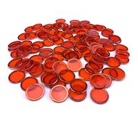 Dacefloy Magnetic Bingo Set -100 PCS Metal Ringed Chips/Plastic Poker Tokens/Markers/Math Counting/Science Exploration/STEM Kit/Family Game Nights (Red)