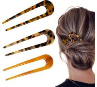 DACHAO Hair fork style pin, 4 P-type hair sticks, women's hairstyle hair pin, U-shaped hair pin, women's hair clip