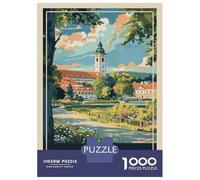 Dachau Germany Adult Paper Puzzle, Old Europe Travel Artwork, Decorative Artwork, Thick Cardboard Pieces, Travel Gift for Adults, Adult Puzzle, 38x26cm/1000pcs