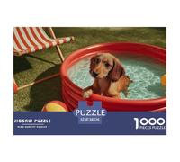 Dachshund 1000 Piece Jigsaw Puzzle Educational Games Classic Jigsaws Unique Challenge Game for Travel Gifts,Present 38x26cm/1000pcs