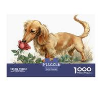 Dachshund 1000 Piece Jigsaw Puzzle Family Game Classic Jigsaw Puzzles Beautiful Decoration Puzzle for Travel Gifts,Present 70x50cm/1000pcs