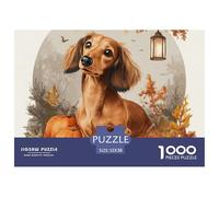 Dachshund 1000 Piece Jigsaw Puzzle Family Game Classic Jigsaw Puzzles Unique Challenge Game for Travel Gifts,Present 52x38cm/1000pcs