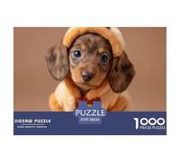 Dachshund 1000 Piece Jigsaw Puzzle Family Game Creative Jigsaw Puzzle Stress Reliever for Travel Gifts,Present 38x26cm/1000pcs