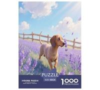 Dachshund 1000 Piece Jigsaw Puzzles for Adults with Extra Fun Challenges Jigsaw Puzzle Pet Dog Home Decoration for The Whole Family 38x26cm/1000pcs