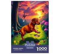 Dachshund 1000-Piece Puzzle For Adults Educational Games Fun, Challenging & Brainteasing Games Gifts for Men And Women Home Decoration Puzzle 70x50cm/1000pcs