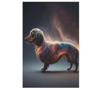 Dachshund 1000 Piece Wooden Jigsaw Puzzles for Adults Puzzle Learning Educational Toys Family Games for Kids Jigsaws 78×53cm