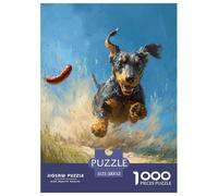 Dachshund 1000 Pieces Jigsaw Puzzles Engaging Home Decoration Jigsaw Puzzles Beautiful Decoration for Adults & Families 52x38cm/1000pcs