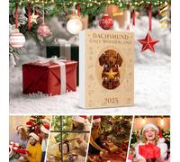 Dachshund Advent Calendar 2025 24 Days Acrylic Dachshund Hanging Ornaments Advent Calendar with Dachshund Motif Dachshund Ornaments Christmas for December Festival Celebration Family Living Room