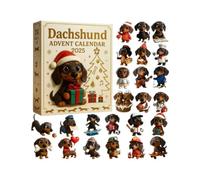 Dachshund Advent Calendar 2025 Dachshund Advent Calendar - 24-day Acrylic Countdown with Mini Toys, Reusable Dog-themed Decor for Kids & Pet Lovers