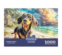 Dachshund BeachTitanic Jigsaw Puzzles for Adults Tackle The 1000-Piece (Advanced) Gauntlet of Impossible, Hard, And Difficult Challenging Puzzle Games - The Defining Gift Jigsaw Puzzles for Serious A