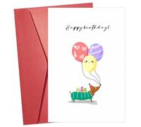 Dachshund Birthday Card, Cute Sausage Dog Birthday Card, Funny Blank Greeting Cards with Envelopes for Her, Mum, Man, Auntie, Sister, Sausage Dog Gifts for Men Women, 18cm x 13cm