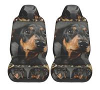 Dachshund Black Weenie Dog 3D Car Seat Covers,Universal Auto Front Seats Protector Fits for Cars,SUV Sedan,Truck