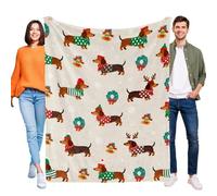 Dachshund Blanket Gifts For Dog Lovers,Dachshund Fleece Throw Blanket For Couch,Soft Dog Wiener Pattern Blanke Throw Flannel