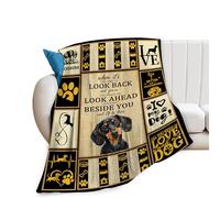 Dachshund Blanket Weiner Dog Throw Blanket Cozy Fleece Flannel Plush Bedding Dachshund Gifts Stuff for Women Men Boys Teen Girls Adult for Couch Sofa Bed Decor 40"X50"