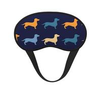 Dachshund Blue Orange Dog, Full Eye Covers Light Blocking Eye Masks Blackout Sleep Eye Muffs