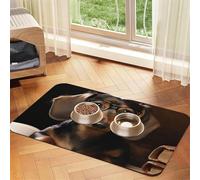 Dachshund Book Dog Food Mats for Floors, 16x24 Inch Non-Slip Super Absorbent Pet Food Mat, Dishwasher Dog Mat for Food and Water, Cute Quick Dry Pet Feeding Mat for Dogs Puppy Cats