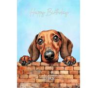 Dachshund Brown Dog Birthday Card for Mate
