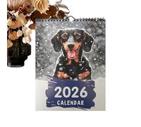 Dachshund Calendar 2026, Cute Sausage Dog Calendar, Funny 12 Months Wall Calendars With Sausage Dog Illustration, Vertical Monthly Layout 12 Months Holidays Reminder Appointments