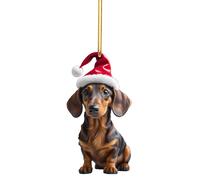 Dachshund Car Interior Pendant Christmas Tree Decoration Festive Home Decorations A