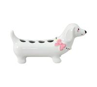 Dachshund Ceramic Toothbrush Holder Storage Rack Bathroom Sink Washstand Toothbrush Base Bathroom Decoration(03)