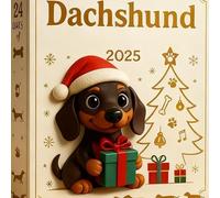 Dachshund Christmas - 2D Flat Acrylic Collectible Dog Figurine Set for Holiday Countdown, Cute Christmas Pet-Themed Decorations for Adults, Teens, Family, and Dog Lovers
