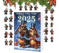 Dachshund Christmas Advent Acrylic Cute Pendants Home Decor December
