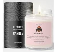 Dachshund Christmas Candle Gift - Luxury Soy Wax Candle - Vanilla, Jasmine, Sugared Almond - Dogs in Shades - Makester