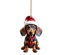 Dachshund Christmas Decorations - Outdoor Novelty Baubles for Xmas Tree - Sausage Dog Holiday Ornaments