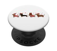 Dachshund Christmas Funny Holiday Wiener Dog Dogs Lover PopSockets Adhesive PopGrip