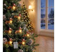 Dachshund Christmas String Lights, 2M 20LED Sausage Dog Fairy Lights | Battery Operated Sausage Dog Lights with Santa Hat, Dachshund Gifts for Women, Xmas Tree Decor for Home Holiday Party