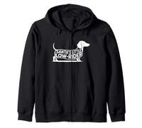 Dachshund Christmas Tee Santa's Little Low-Rider Dog Mama Zip Hoodie