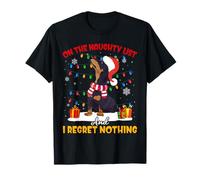 Dachshund Christmas Tree Dachshund Lover xmas gift Unisex Adult Black Short Sleeve Cotton Polyester 100% Christmas Graphic T-Shirt Small
