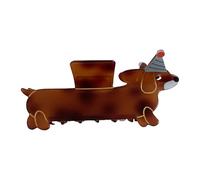 Dachshund Claw Clip - 3.54x1.69in Strong Hold Hair Barrettes, Cute Durable, Different Acetate Dog | Alligator Clips Accessories For Women Girls Daily Styling Party Casual Use, Durable Everyday Fashion