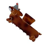Dachshund Claw Clip - Funny Cartoon Dog Hair Clip Acetate Claw Clips for Thick Hair | Hair Clips with Strong Hold for Women, Alligator Hair Clip Side Hair, Cute Dachshund Claw