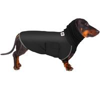 Dachshund Coats, Dog Winter Coat Warm Waterproof, Dachshund Raincoat Waterproof Clothing, Miniature Dog Coat, Raincoats for Dogs Small (Black, S)